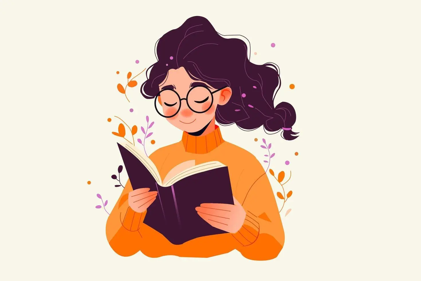 Wanita Membaca Buku